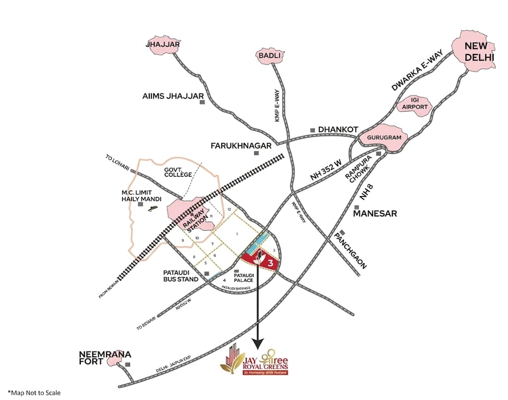 Location Map of Deen Dayal Affordable Plot