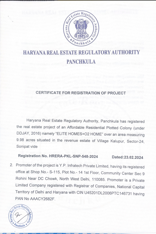 Rera For Affordable Plots in Sonipat